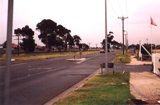 Skid marks, as driver loses control.