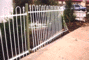 Wrecked fence.