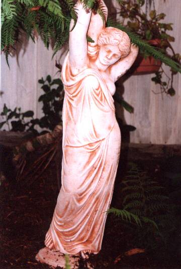 Statue looks over the Ferns.